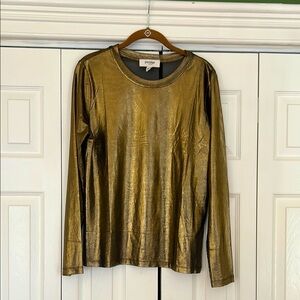 Gold Long Sleeve Women's Top from Anthro